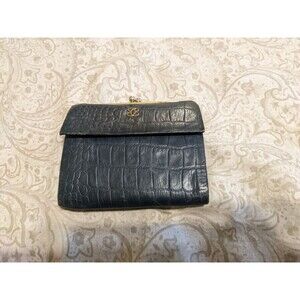 Vintage Lady Buxton Top Grain Cowhide Leather French Purse Beige
